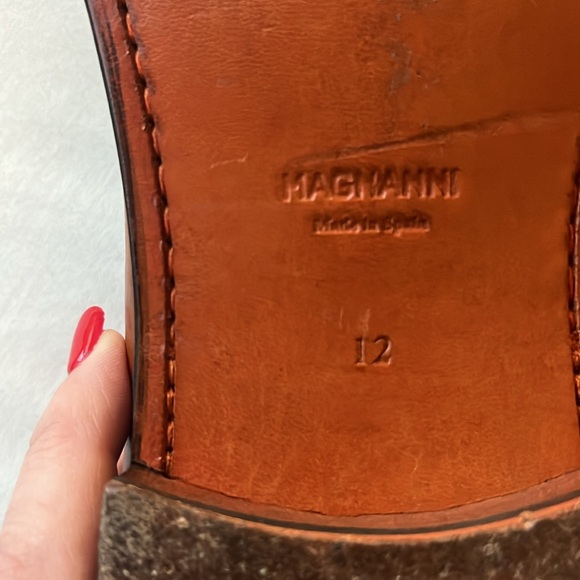 MAGNANNI Antiqued Brown Cap Toe Oxford Shoes 
US 12 M Saffron 15959- preowned - Picture 2 of 5